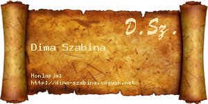 Dima Szabina névjegykártya
