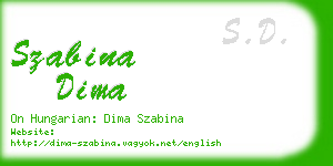 szabina dima business card